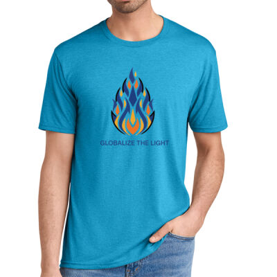 Globalize the Light Tee, Blue and Yellow Design Thumbnail