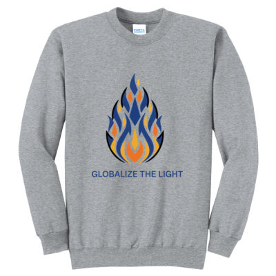 Fleece Crewneck Sweatshirt, Blue and Yellow Design Thumbnail